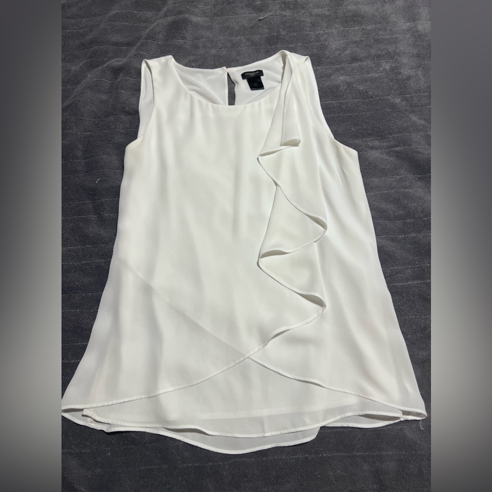 Ann Taylor white sleeveless blouse